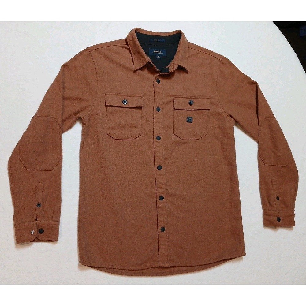 Roark Nordsman Flannel Shirt Mens M Medium Copper Rust Wool Blend Snap Shacket